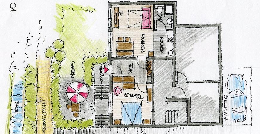 Ferienwohnung Am Bach كروزلينغن المظهر الخارجي الصورة